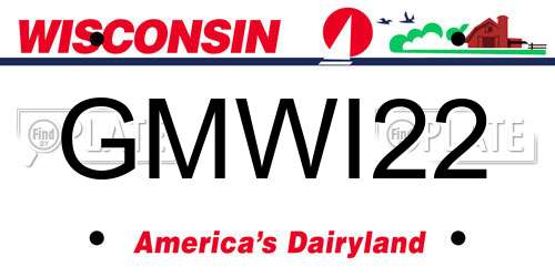 GMWI22 Wisconsin License Plate