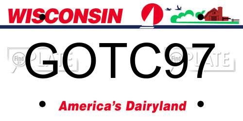 GOTC97 Wisconsin License Plate
