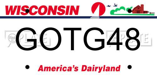 GOTG48 Wisconsin License Plate