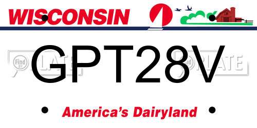 GPT28V Wisconsin License Plate