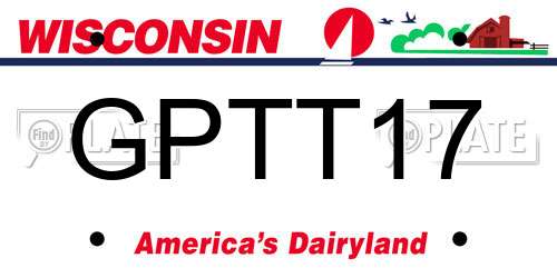 GPTT17 Wisconsin License Plate