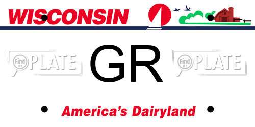GR Wisconsin License Plate