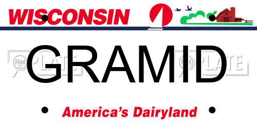 GRAMID Wisconsin License Plate