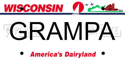 GRAMPA Wisconsin License Plate