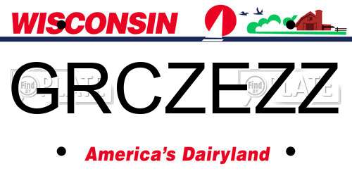 GRCZEZZ Wisconsin License Plate