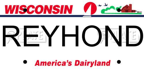 GREYHONDA Wisconsin License Plate