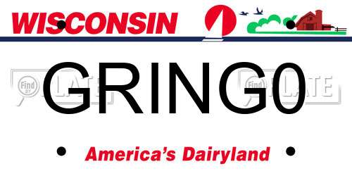 GRING0 Wisconsin License Plate
