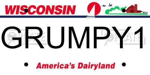 GRUMPY1 Wisconsin License Plate