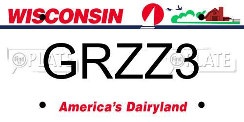 GRZZ3 Wisconsin License Plate