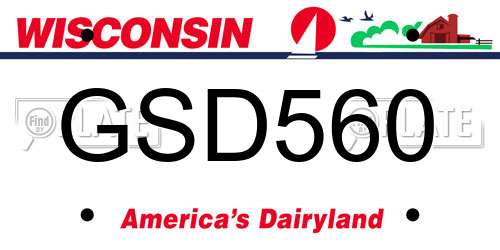 GSD560 Wisconsin License Plate