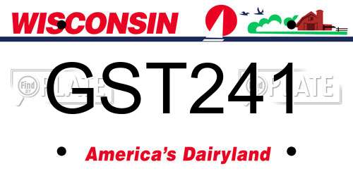 GST241 Wisconsin License Plate