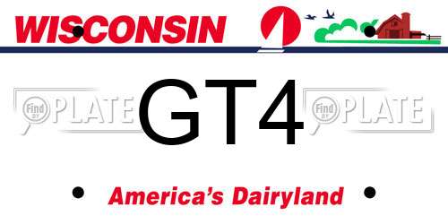 GT4 Wisconsin License Plate