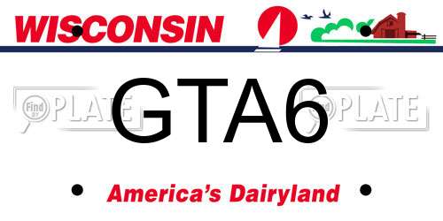 GTA6 Wisconsin License Plate