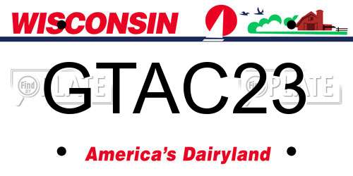 GTAC23 Wisconsin License Plate