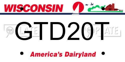GTD20T Wisconsin License Plate