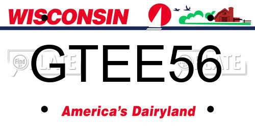 GTEE56 Wisconsin License Plate