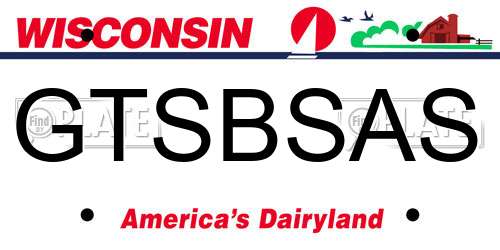 GTSBSAS Wisconsin License Plate