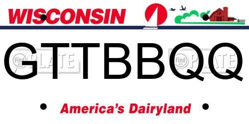 GTTBBQQ Wisconsin License Plate