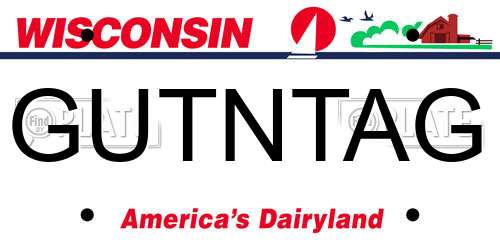 GUTNTAG Wisconsin License Plate