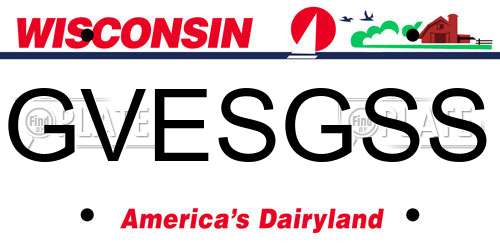 GVESGSS Wisconsin License Plate