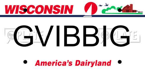 GVIBBIG Wisconsin License Plate