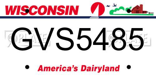 GVS5485 Wisconsin License Plate