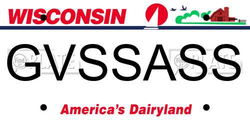 GVSSASS Wisconsin License Plate