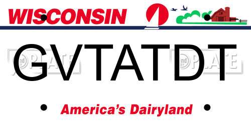 GVTATDT Wisconsin License Plate