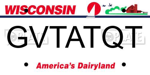 GVTATQT Wisconsin License Plate