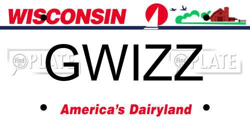 GWIZZ Wisconsin License Plate
