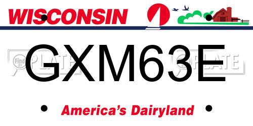 GXM63E Wisconsin License Plate
