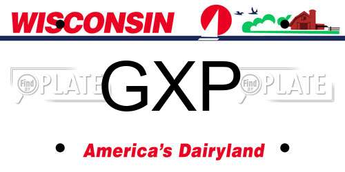 GXP Wisconsin License Plate