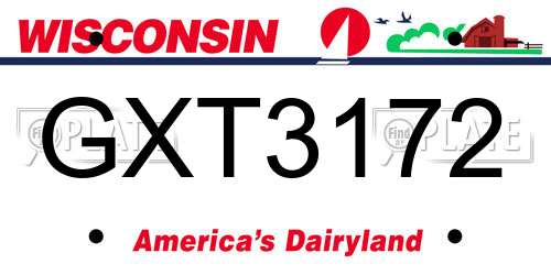 GXT3172 Wisconsin License Plate