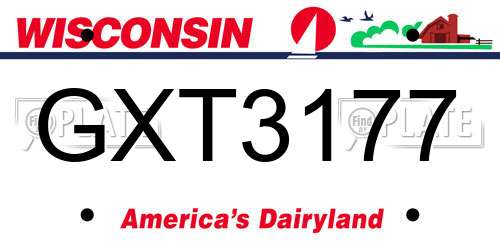 GXT3177 Wisconsin License Plate