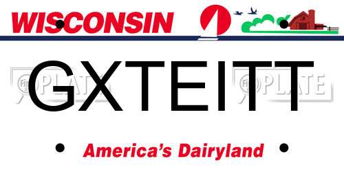 GXTEITT Wisconsin License Plate