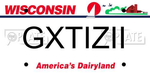 GXTIZII Wisconsin License Plate