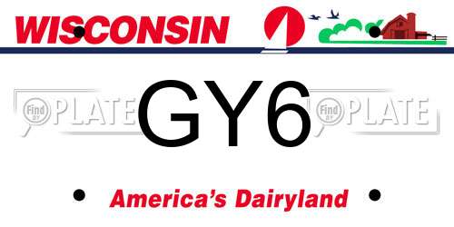 GY6 Wisconsin License Plate