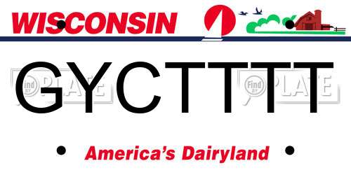 GYCTTTT Wisconsin License Plate