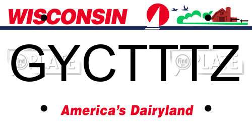 GYCTTTZ Wisconsin License Plate