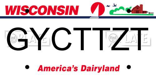 GYCTTZT Wisconsin License Plate