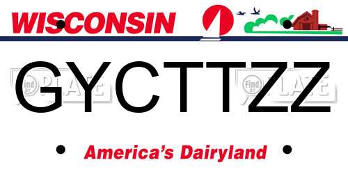GYCTTZZ Wisconsin License Plate