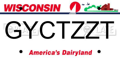 GYCTZZT Wisconsin License Plate