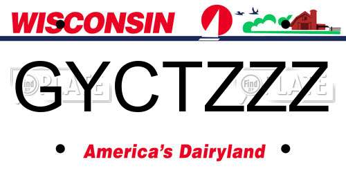 GYCTZZZ Wisconsin License Plate