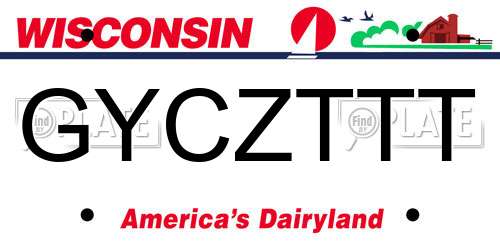 GYCZTTT Wisconsin License Plate