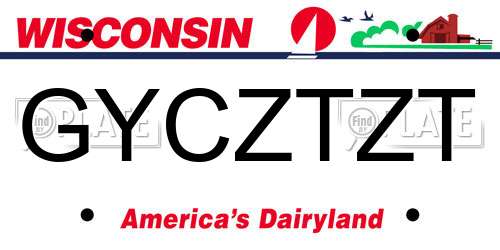 GYCZTZT Wisconsin License Plate