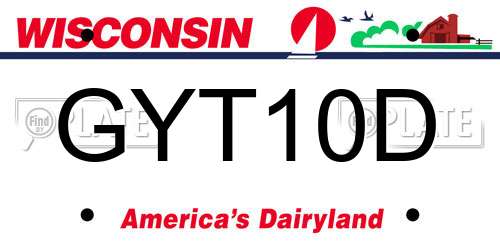 GYT10D Wisconsin License Plate