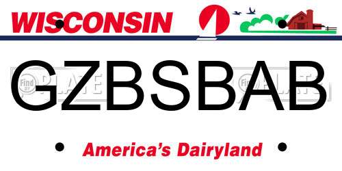 GZBSBAB Wisconsin License Plate