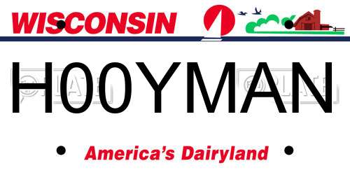 H00YMAN Wisconsin License Plate