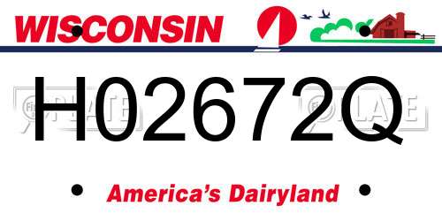 H02672Q Wisconsin License Plate