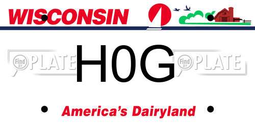 H0G Wisconsin License Plate